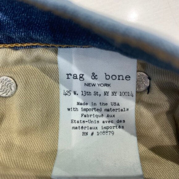 Rag & Bone Slim/Straight Denim Jeans Medium Wash Blue – Women’s Size 31 - Picture 5 of 9